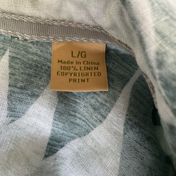 Tommy Bahama Green Leaf Print Casual Button Down Shirt Men’s Size Large - Picture 2 of 3